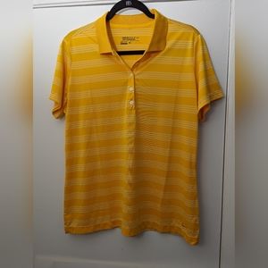 NIKE GOLF TOUR PERFORMANCE SHORT SLEEVE YELLOW POLO SHIRT MENS XL